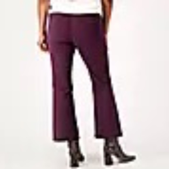 NYDJ Julia Sateen Relaxed High Rise Flared Jeans In Eggplant, 14R - NWT - Picture 2 of 8